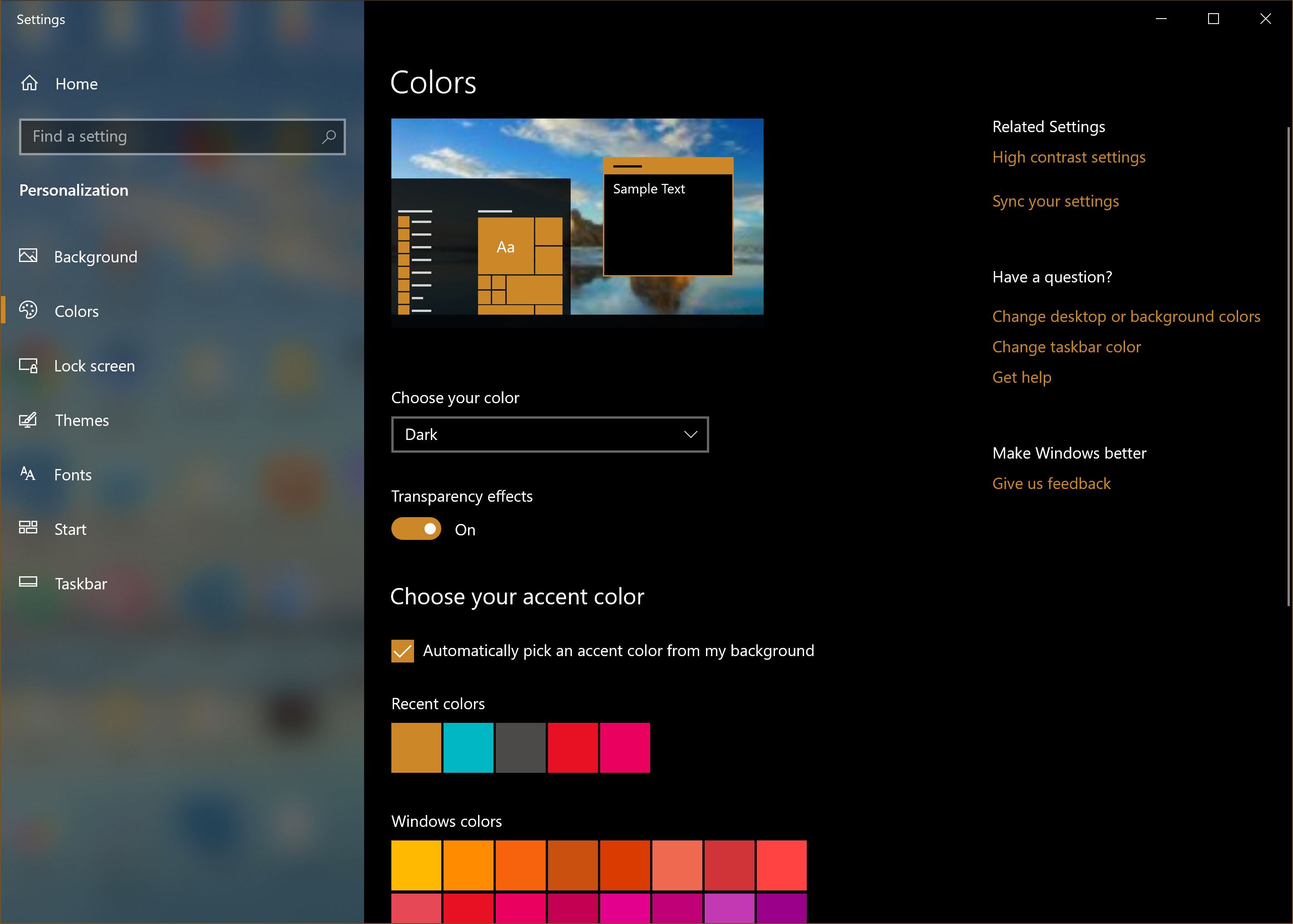 dark mode